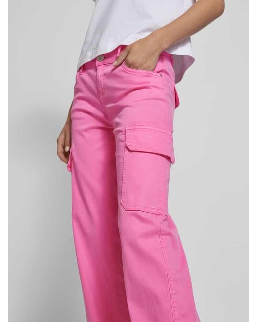 Blue Monkey Pink Stoffhose Mit Aufgesetzten Taschen Modell 'Amy'