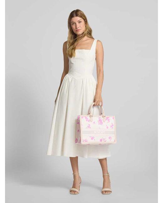 Joop! Pink Handtasche mit Label-Print Modell 'mazzolino fiore aurelia'