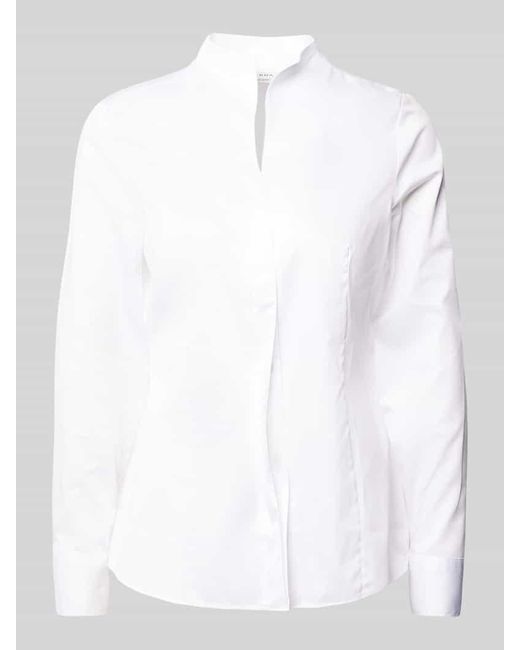 Eterna White Bluse mit Kelchkragen Modell 'Ruby'