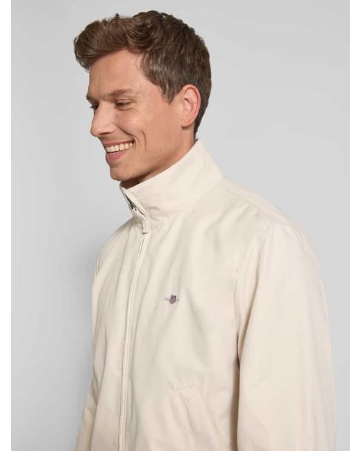 Gant Jacke mit Label-Stitching Modell 'LIGHTWEIGHT HAMPSHIRE' in Natural für Herren