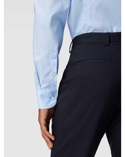 Boss Slim Fit Zakelijk Overhemd Met Kentkraag in het Blue voor heren