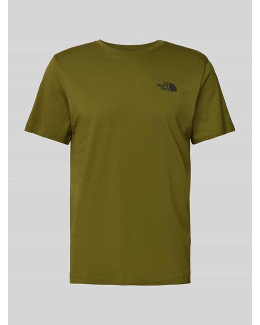 The North Face T-Shirt Mit Label-Print Modell 'Simple Dome' in Green für Herren