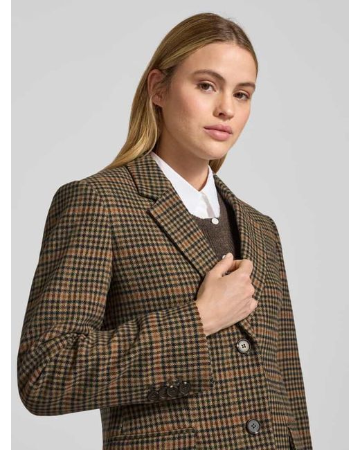 Gant Green Wollblazer mit Reverskragen Modell 'HOUNDSTOOTH'