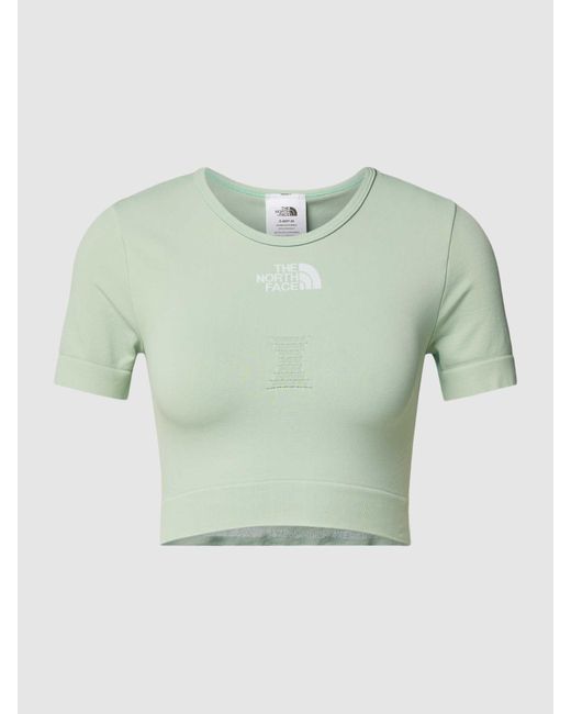 The North Face Kort T-shirt Met Labeldetail in het Green