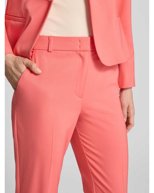 Comma, Tapered Fit Stoffen Broek Met Persplooien