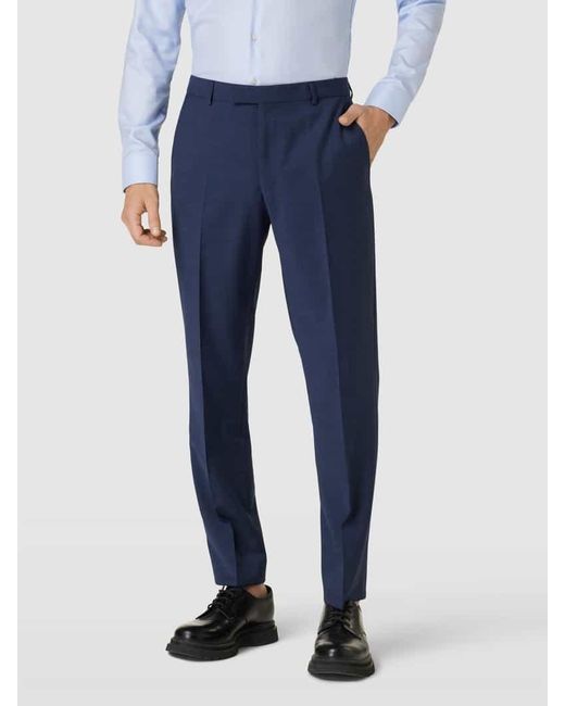 Joop! Modern Fit Anzughose mit Bügelfalten Modell 'Brad' in Blue für Herren
