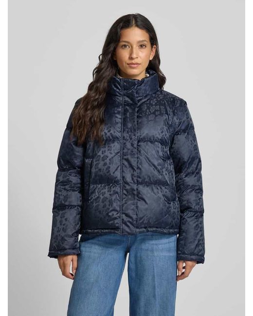 Rich & Royal Blue Relaxed Fit Steppjacke mit gefüttertem Stehkragen