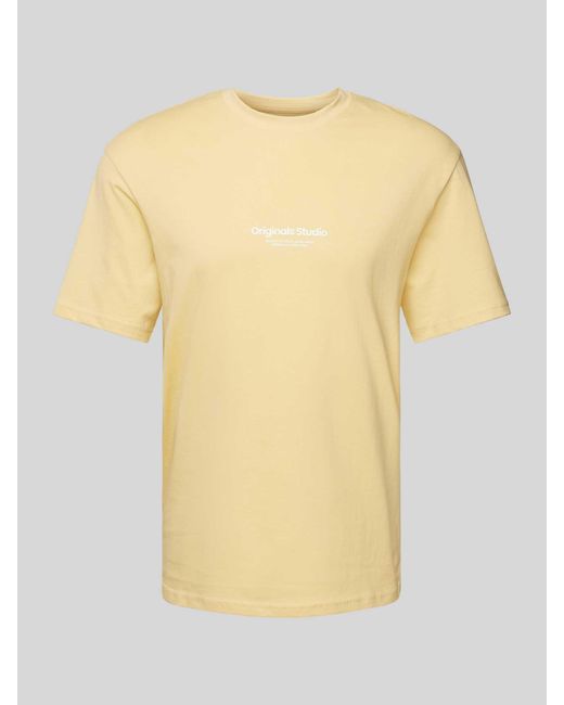 Jack & Jones T-Shirt mit Rundhalsausschnitt Modell 'JORVESTERBRO' in Yellow für Herren