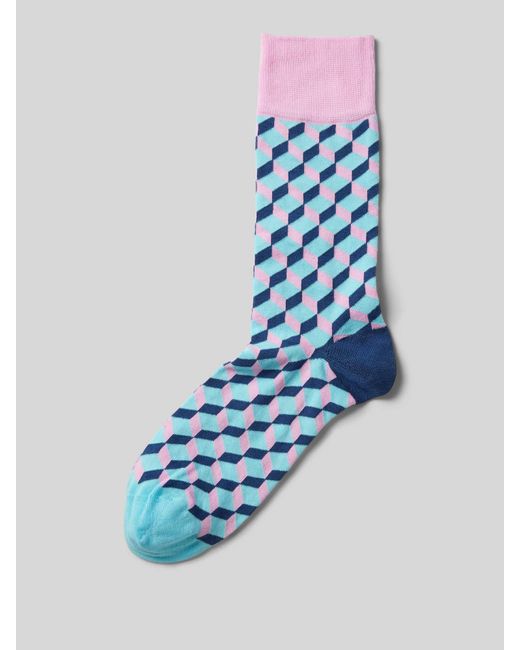 DillySocks Socken mit Motiv-Stitching in Blue für Herren