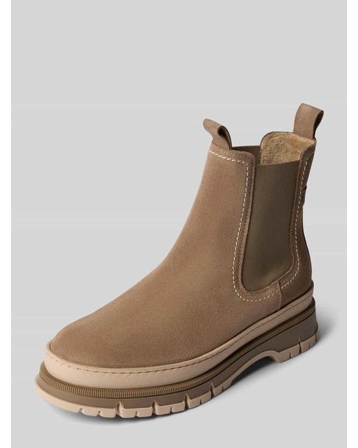 Tamaris Brown Chelsea Boots aus echtem Rindsleder