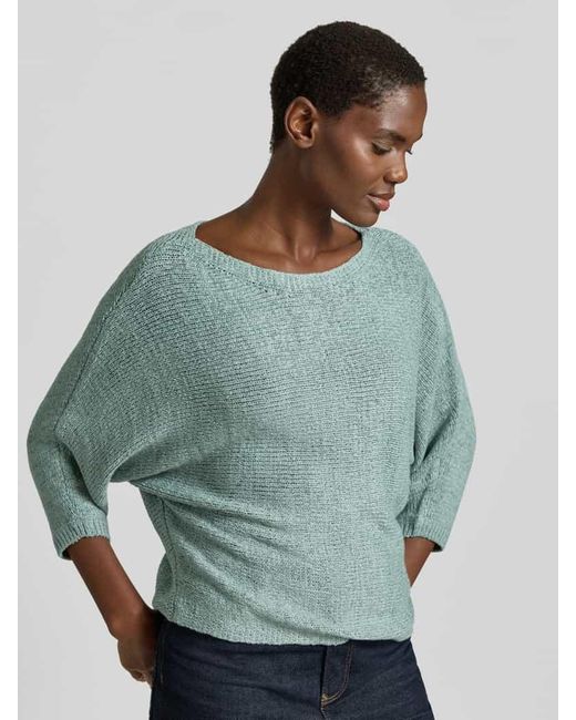 Zero Green Strickpullover mit 3/4-Arm