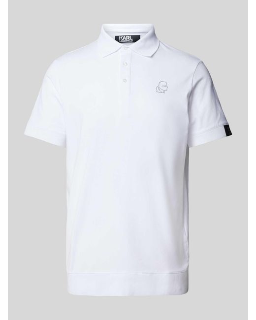 Karl Lagerfeld Poloshirt Met Logoprint in het White voor heren