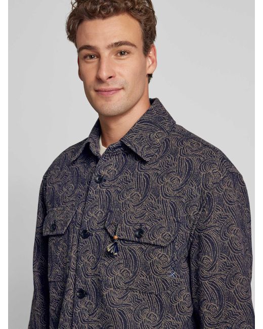 Scotch & Soda Regular Fit Overhemdjack Met Borstzakken in het Gray voor heren