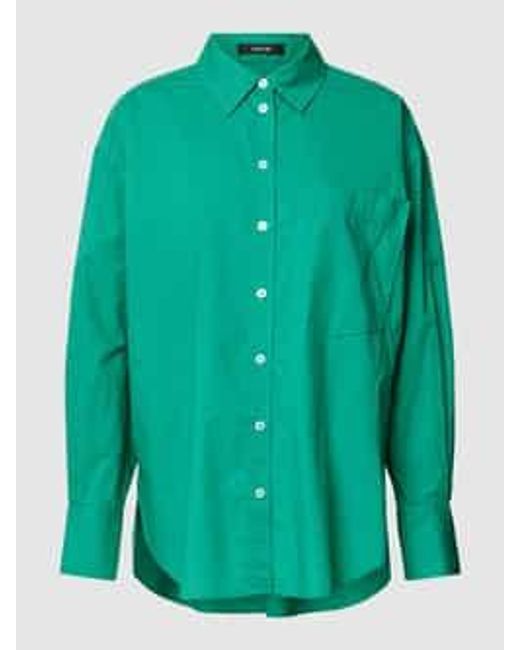 Opus Overhemdblouse Met Platte Kraag, Model 'Freyana' in het Green