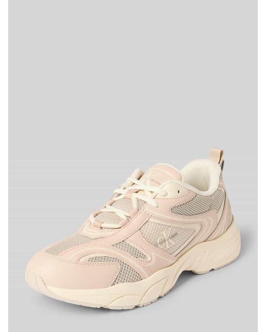 Calvin Klein Natural Sneaker mit Schnürverschluss