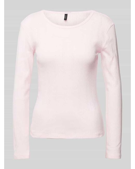 Vero Moda Pink Regular Fit Langarmshirt aus reiner Baumwolle Modell 'LISA'