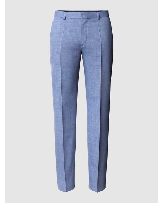 Boss Pantalon Met Persplooien in het Blue voor heren