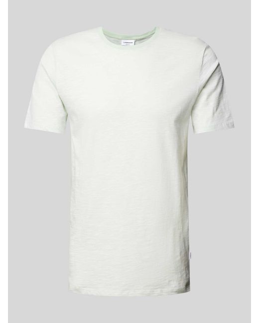 Lindbergh T-shirt Met Structuurmotief in het White voor heren