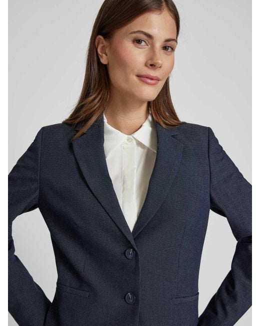 christian berg Blazer Met Structuurmotief in het Blue