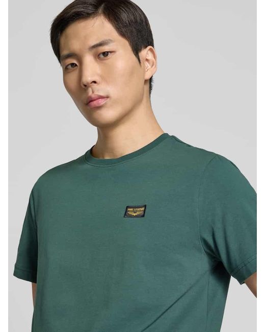 PME LEGEND T-Shirt mit Label-Patch in Green für Herren