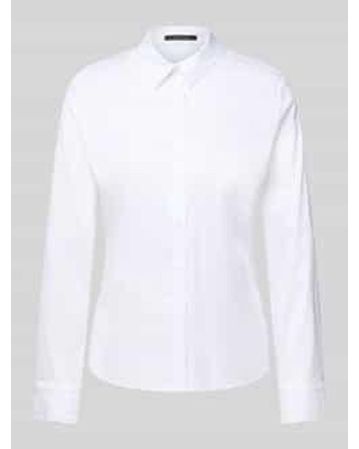 Comma, Regular Fit Overhemdblouse Met Doorknoopsluiting in het White