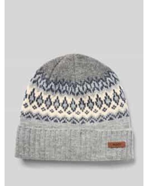 Barts Beanie Met Labeldetail, Model 'Gregory' in het Gray voor heren