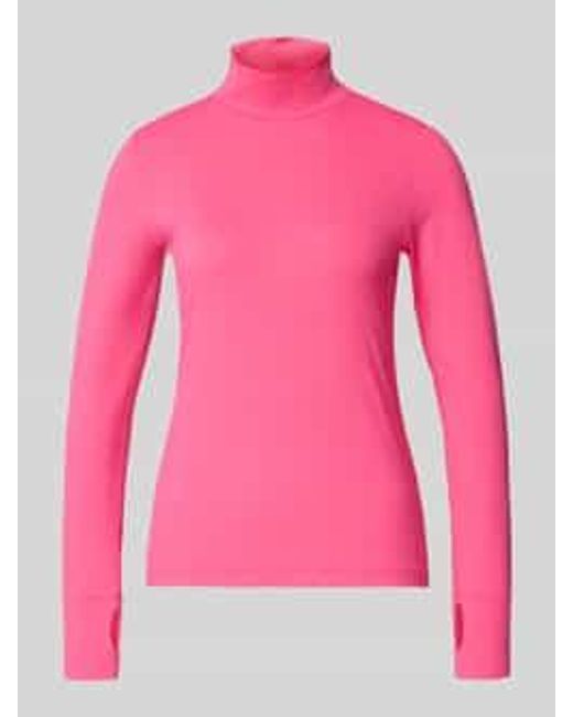 Marc Cain Shirt Met Lange Mouwen En Opstaande Kraag in het Pink
