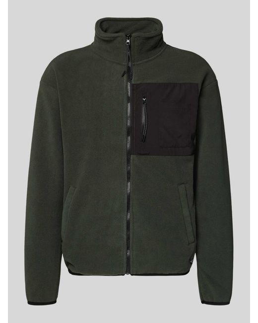 Blend Sweatjack Met Opstaande Kraag in het Green voor heren