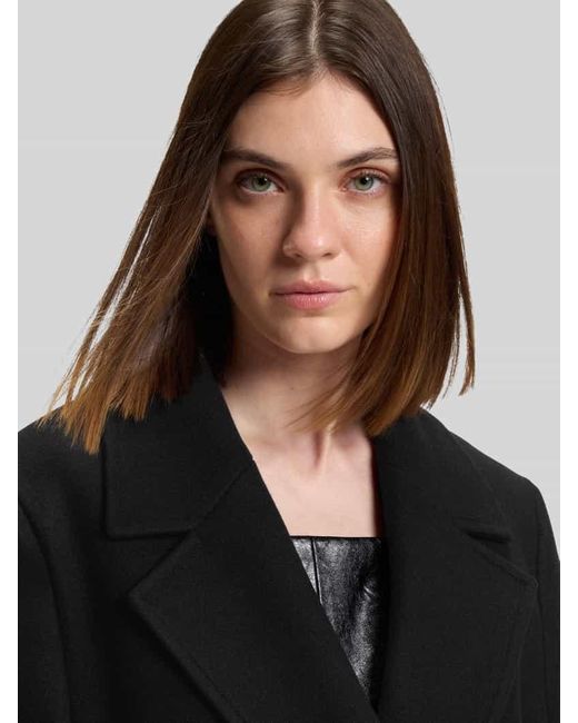 HUGO Black Regular Fit Mantel mit Woll-Anteil Modell 'MELZY'