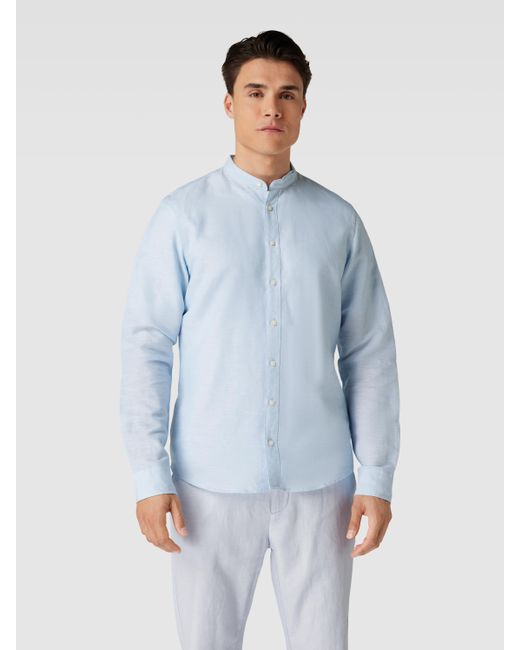 Jake*s Zakelijk Overhemd Met Opstaande Kraag in het Blauw voor heren | Lyst  NL