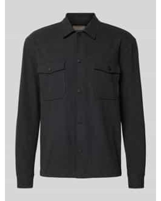 Only & Sons Regular Fit Overhemdjack Met Viscose, Model 'Mark' in het Black voor heren