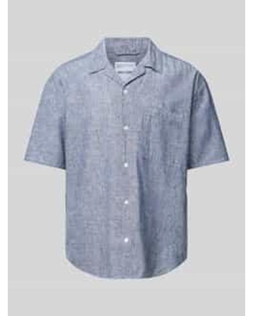 Only & Sons Relaxed Fit Vrijetijdsoverhemd Met 1/2-mouwen in het Blue voor heren