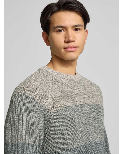 Only & Sons Relaxed Fit Gebreide Pullover Van Puur Katoen, Model 'Birk' in het Gray voor heren