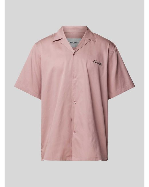 Carhartt Vrijetijdsoverhemd Met Reverskraag En Labelstitching in het Pink voor heren