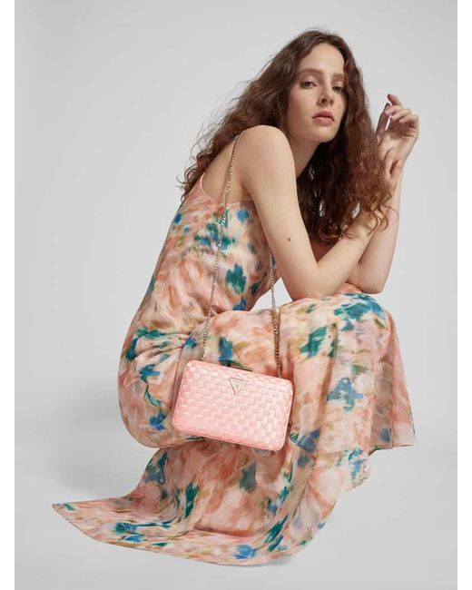 Guess Pink Handtasche in Flecht-Optik Modell 'TWILLER'
