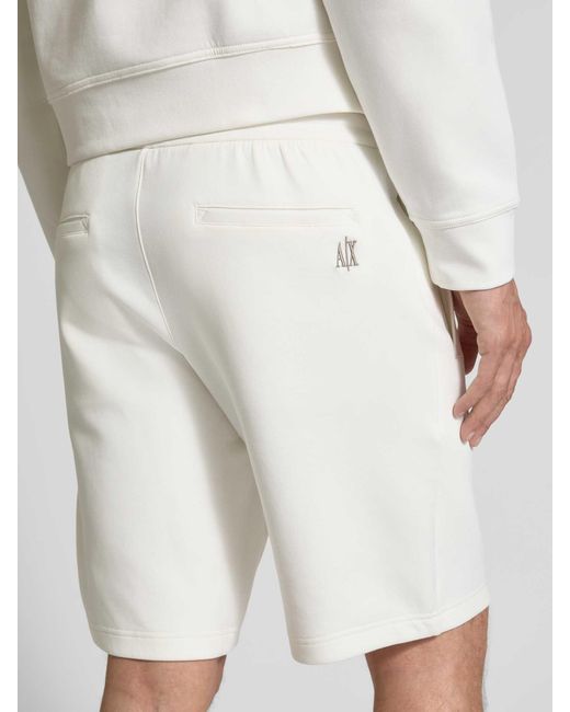 ARMANI EXCHANGE Sweatshorts Met Elastische Band in het White voor heren