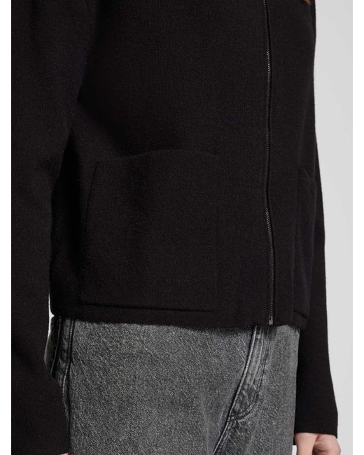 Tom Tailor Regular Fit Gebreid Jack Met Opgestikte Zakken En Ritssluiting in het Black