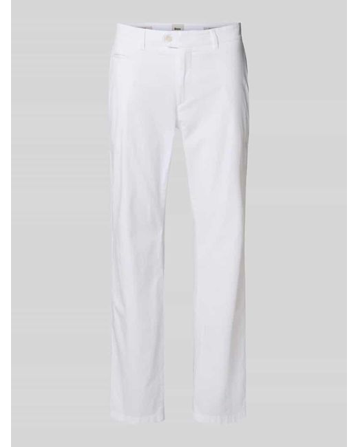 Brax Regular Fit Chino mit Paspeltasche Modell 'EVEREST' in White für Herren