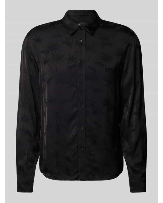 The Kooples Slim Fit Freizeit-Hemd aus Viskose in Black für Herren