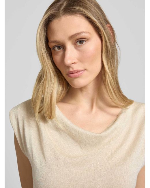 S.oliver Relaxed Fit T-Shirt Van Viscosemix in het Natural