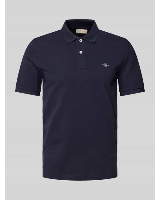 Gant Regular Fit Poloshirt mit Label-Stitching in Blue für Herren
