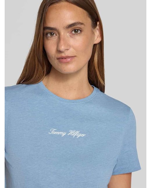 Tommy Hilfiger Blue Regular Fit T-Shirt aus reiner Baumwolle