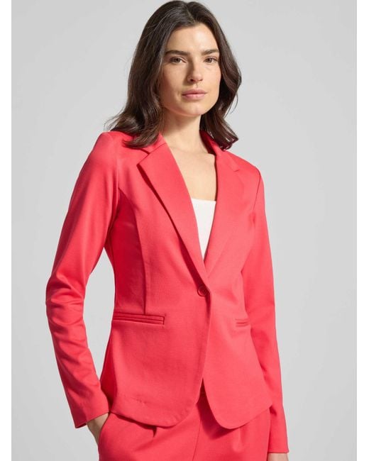 Ichi Regular Fit Blazer Met Viscose Model 'Kate' in het Pink