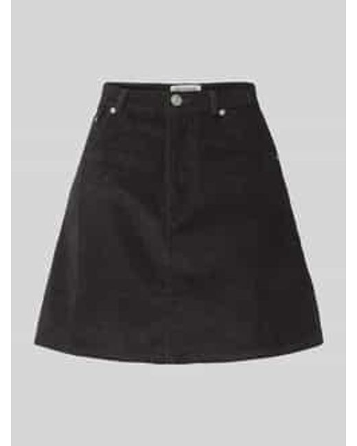 Lolly's Laundry Corduroy Rok Met Steekzakken, Model 'Evas' in het Black