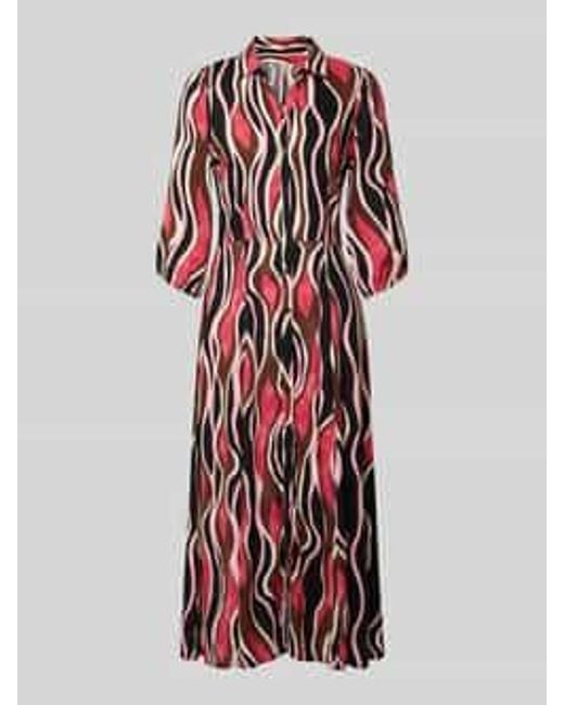 Soya Concept Regular Fit Midi-Jurk Van Pure Viscose Model 'Cammi' in het Red