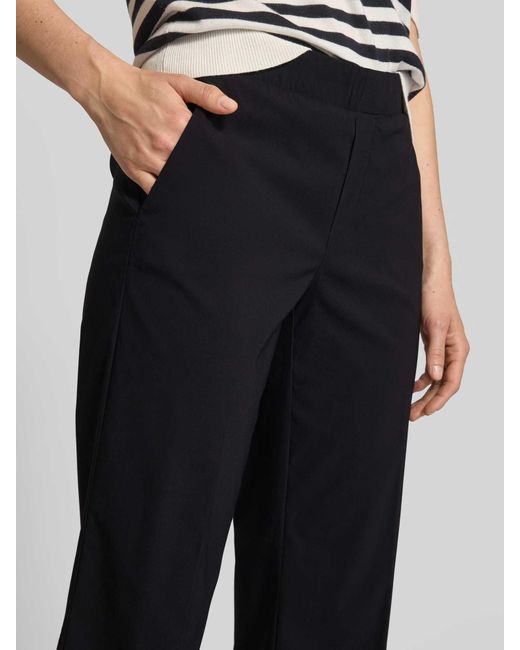 SteHmann Regular Fit Capribroek Met Steekzakken, Model 'Fenja2' in het Black