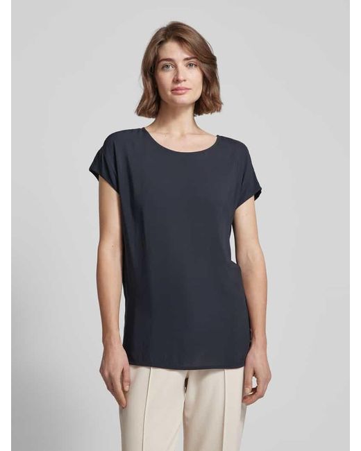 Opus Blue T-Shirt aus Viskose in unifarbenem Design Modell 'Skita soft'