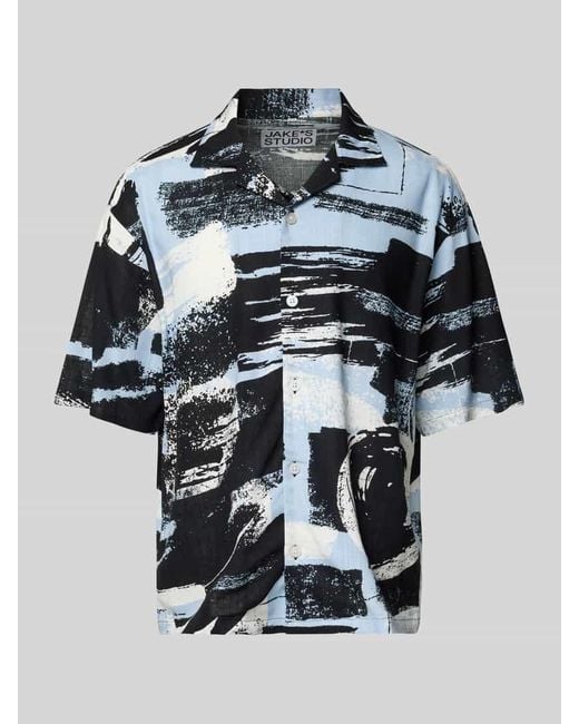 JAKE*S STUDIO MEN Regular Fit Freizeithemd Aus Viskose-Leinen-Mix in Multicolor für Herren