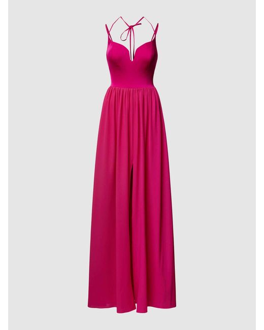 Vera Wang Pink Abendkleid mit Herz-Ausschnitt Modell 'VERLINE'