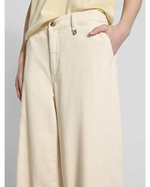Mos Mosh Natural Wide Leg Jeans Mit Applikation Modell 'Vincent Clay'